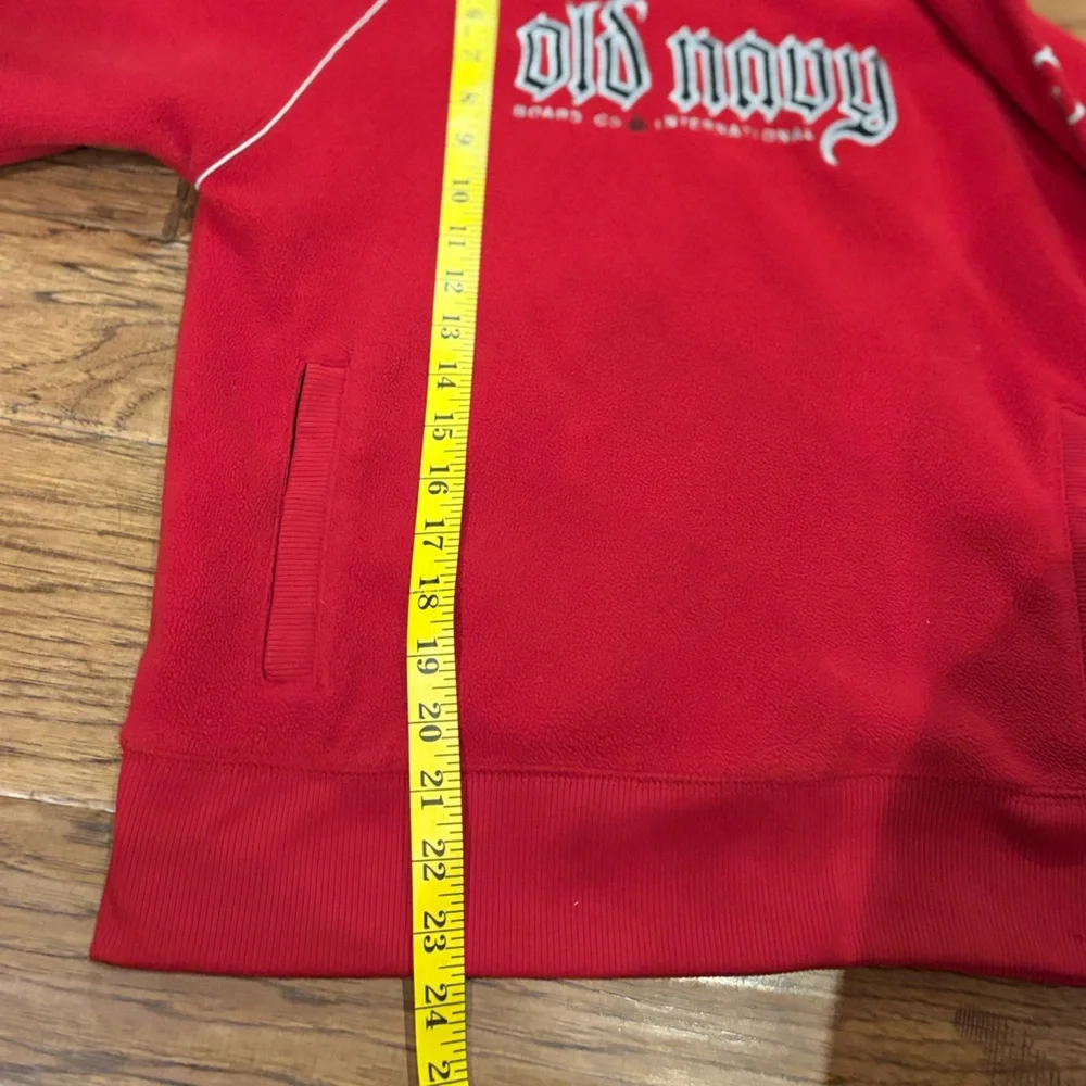 Vintage Old Navy Board Co. Red Flame Sleeve Hoodie — Size L